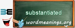 WordMeaning blackboard for substantiated